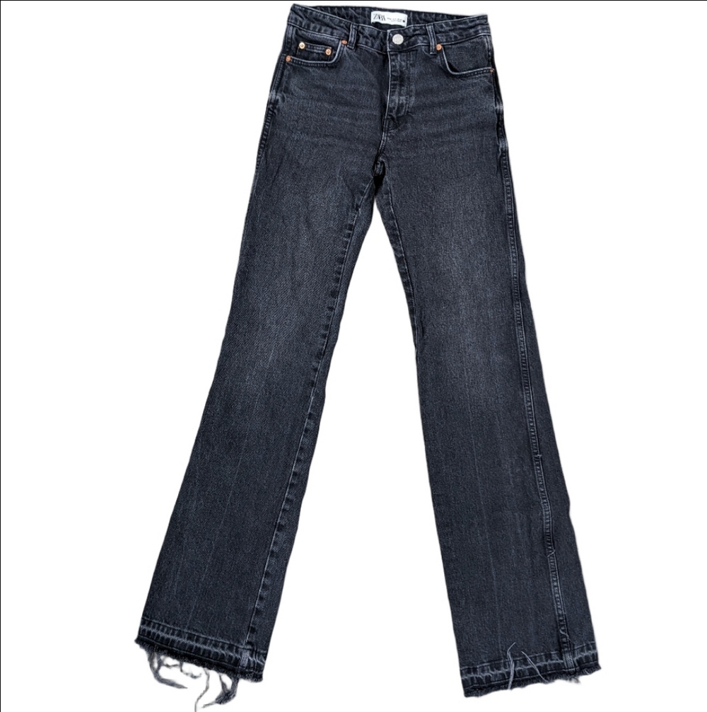 Zara Ness Washed Black Jeans Size 4